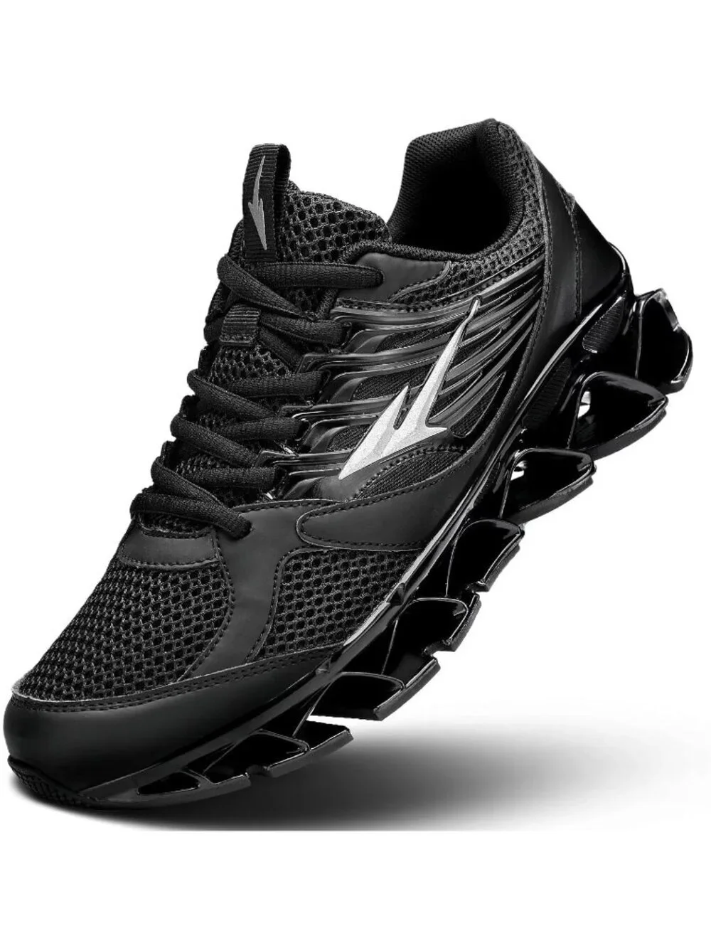 Men's Black Walking Shoes Casual Fashion Lace Up Blade Tennis Running Sneakers